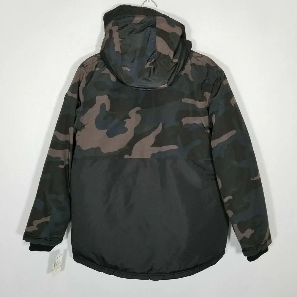 NWT Michael Kors Snorkel Hooded Jacket Puffer Snow Camouflage Boys Youth M